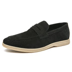 Mocassins homme en daim à bride confort