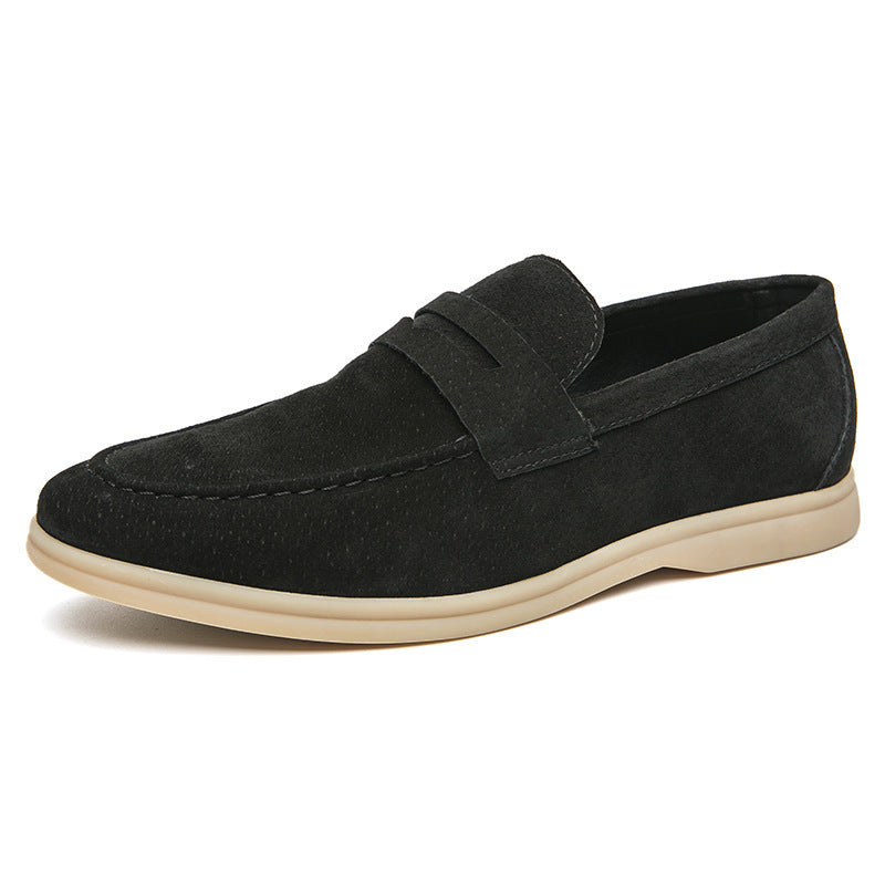 Mocassins homme en daim à bride confort