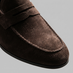Mocassins homme en daim à bride fendue