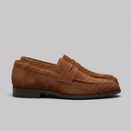Mocassins homme en daim à bride fendue