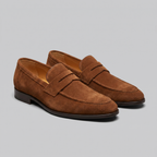 Mocassins homme en daim à bride fendue