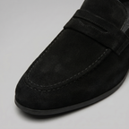 Mocassins homme en daim à bride fendue