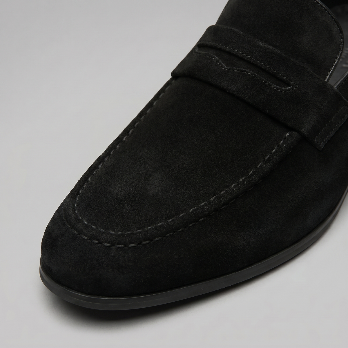 Mocassins homme en daim à bride fendue