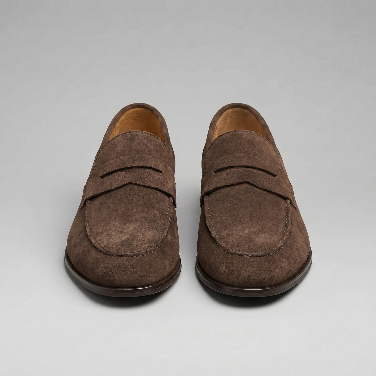 Mocassins homme en daim à bride fendue