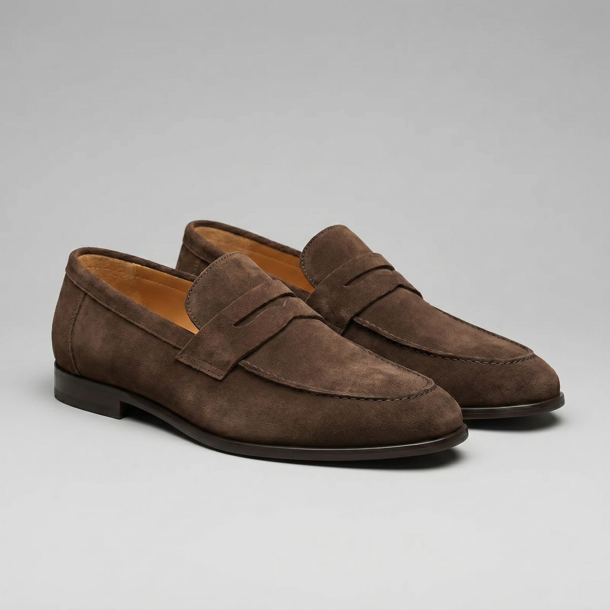 Mocassins homme en daim à bride fendue