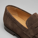 Mocassins homme en daim à bride fendue