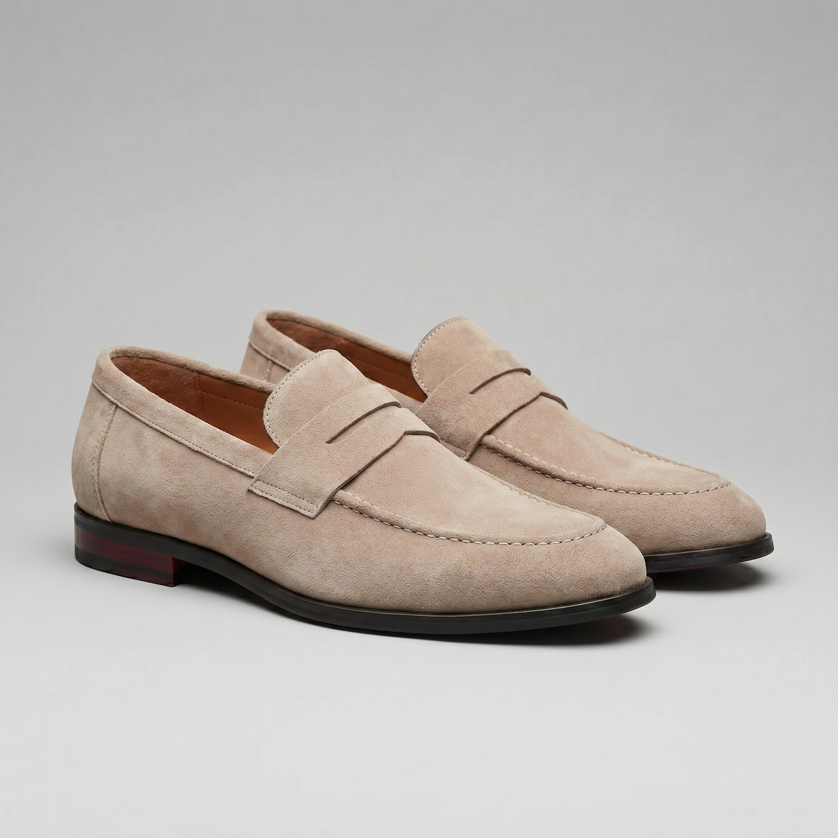 Mocassins homme en daim à bride fendue