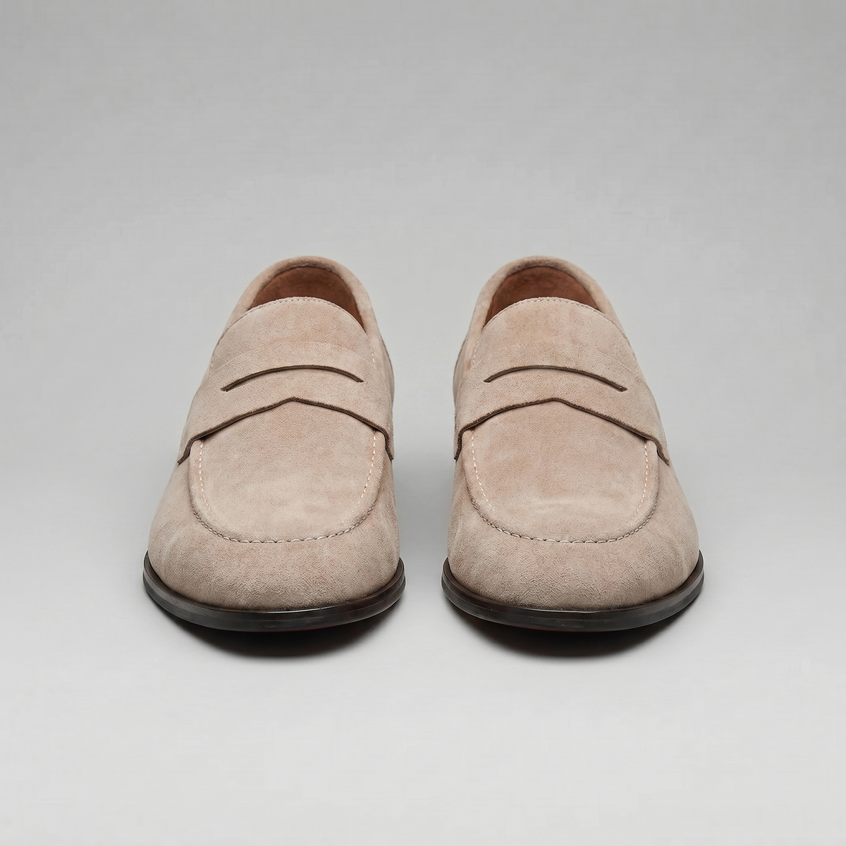Mocassins homme en daim à bride fendue