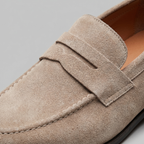 Mocassins homme en daim à bride fendue