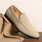 Mocassins homme en daim à bride penny