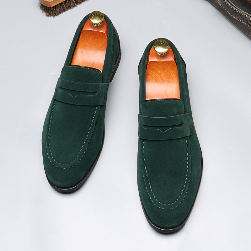 Mocassins homme en daim à bride penny
