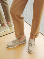 Mocassins homme à languette frangée
