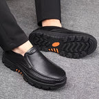 Mocassins homme surpiqûres contrastées