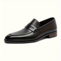 Mocassins penny homme à bout allongé