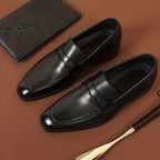 Mocassins penny homme à bout allongé