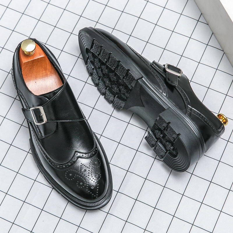 Chaussures homme à bride perforées
