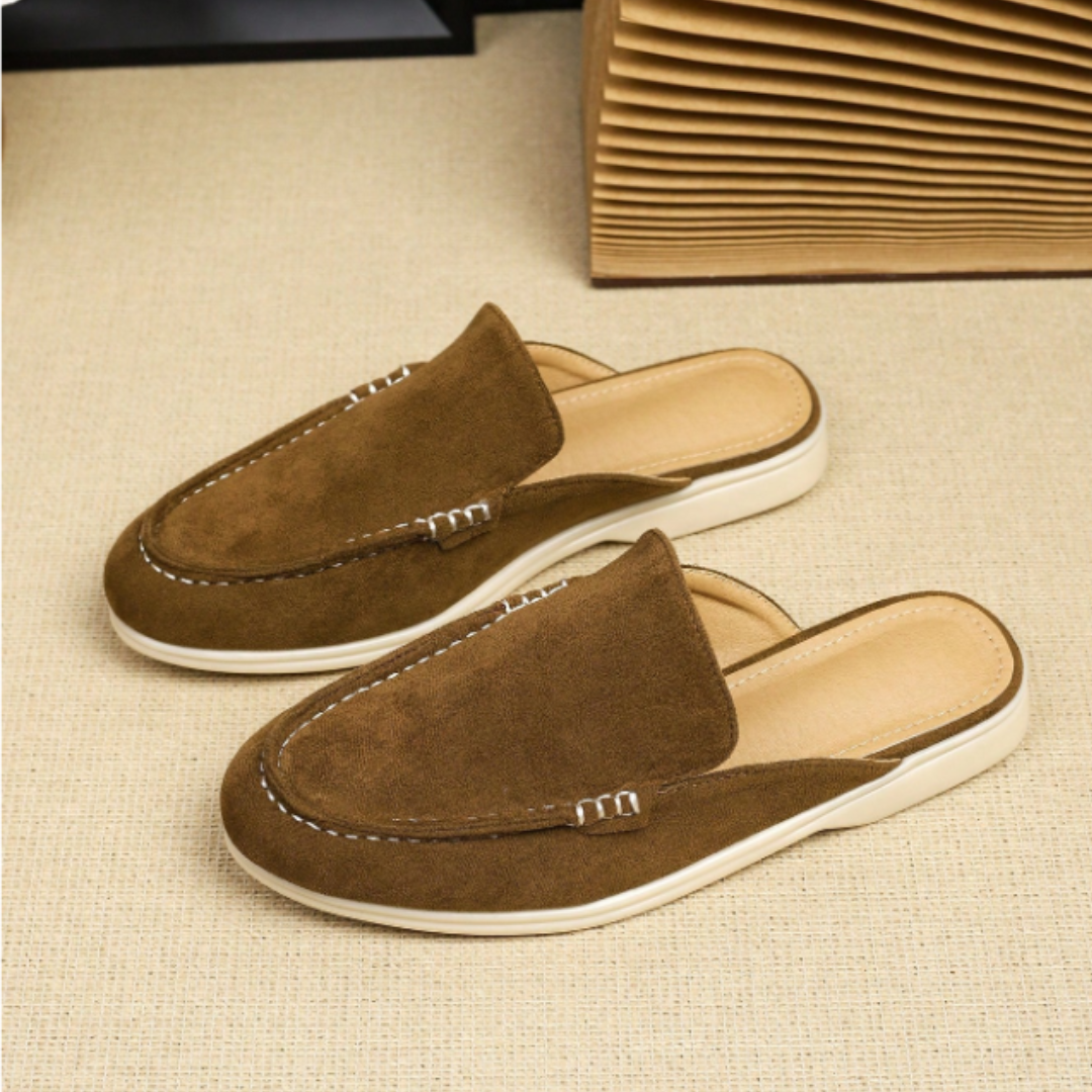 Mules homme à détail métallique