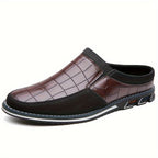 Mules homme à motif quadrillé