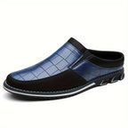 Mules homme à motif quadrillé