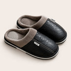 Mules homme cuir fourrées hiver
