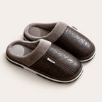 Mules homme cuir fourrées hiver