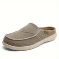 Mules homme en toile texturée