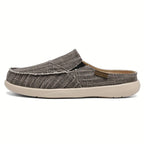 Mules homme en toile texturée
