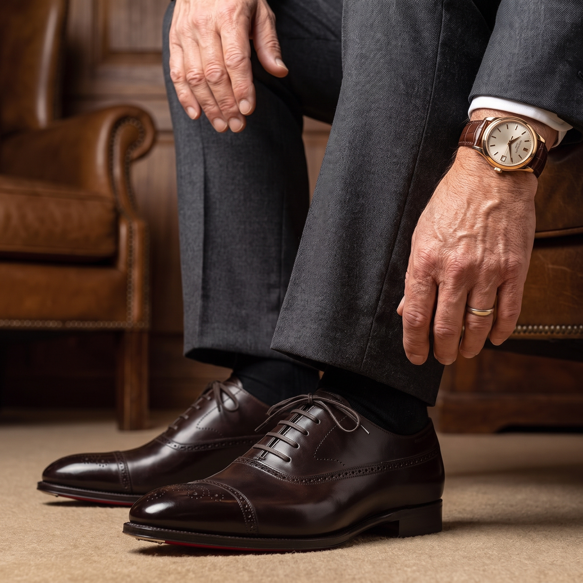 Oxfords homme à bout brogue