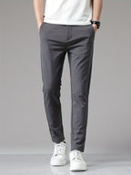 Pantalon droit à taille élastique pour homme