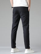 Pantalon droit à taille élastique pour homme