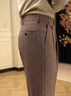 Pantalon homme à pinces coupe droite