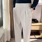Pantalon homme à pinces droites