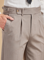 Pantalon homme à pinces et taille ajustable