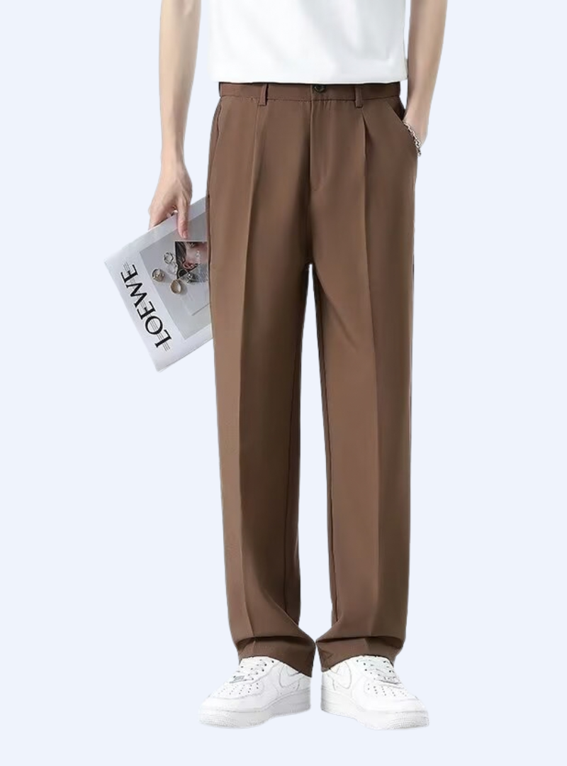 Pantalon homme à pinces taille haute
