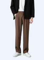 Pantalon homme à pinces taille haute