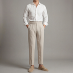 Pantalon homme à plis ajustables