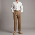 Pantalon homme à plis ajustables