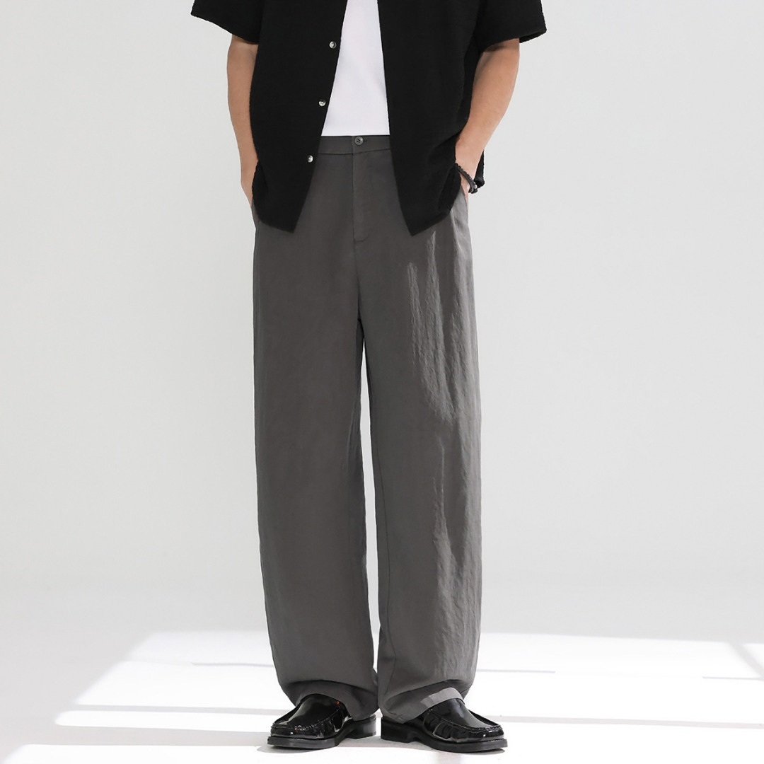 Pantalon homme coupe droite ample