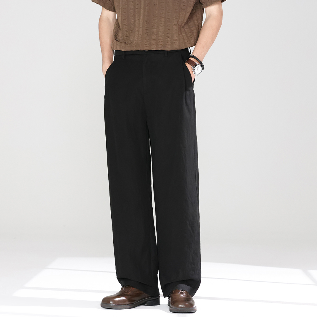 Pantalon homme coupe droite ample