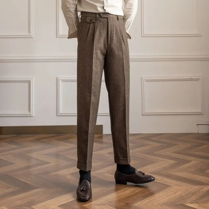 Pantalon homme à chevrons