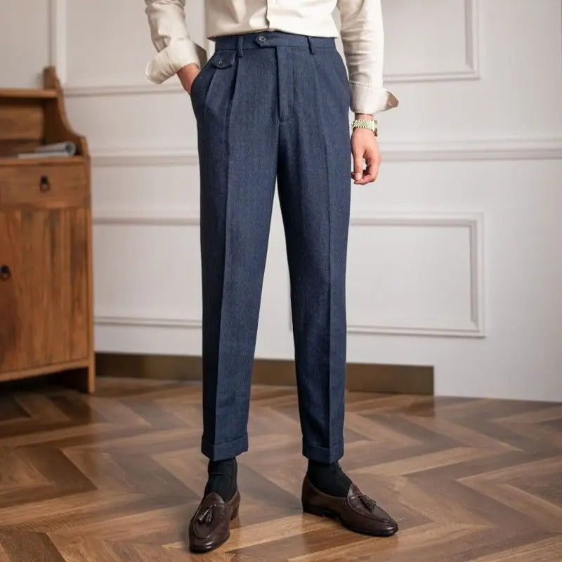 Pantalon homme à chevrons