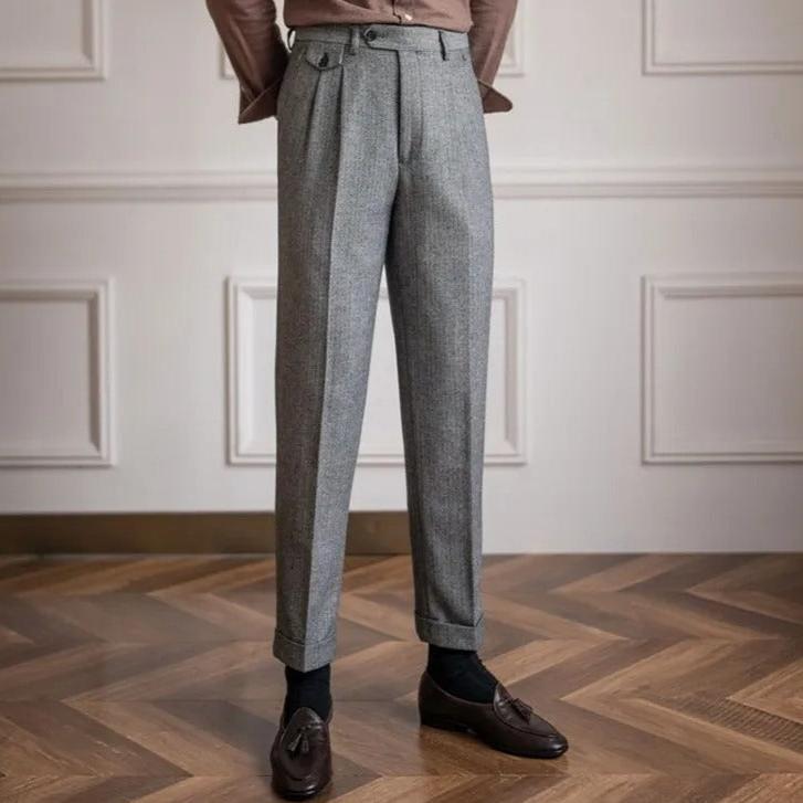 Pantalon homme à chevrons