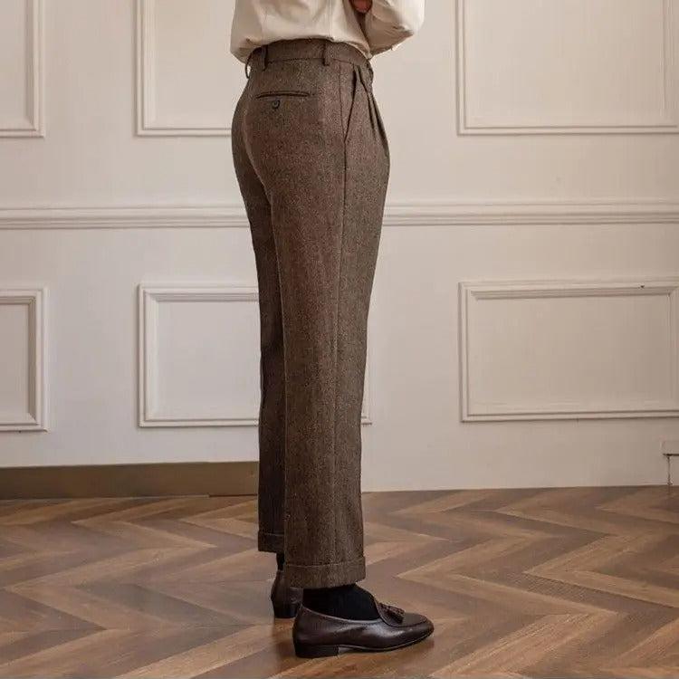 Pantalon homme à chevrons