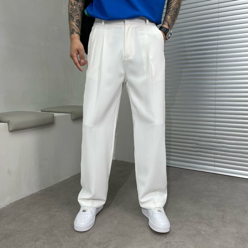 Pantalon homme décontracté à jambe droite