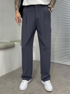 Pantalon homme décontracté à jambe droite