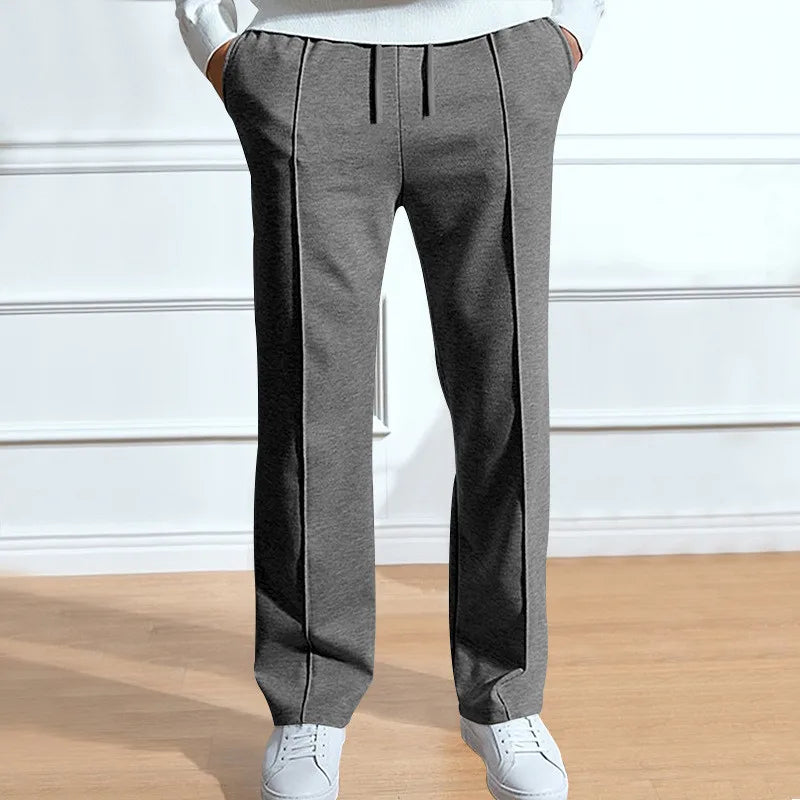 Pantalon homme droit à cordon de serrage