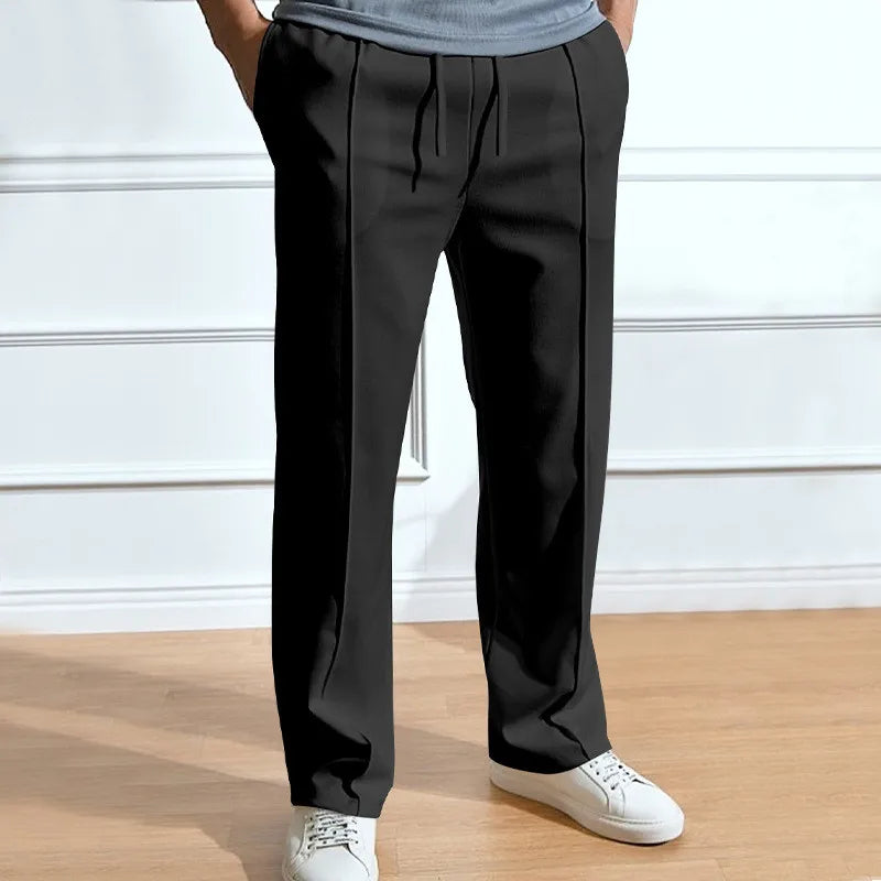 Pantalon homme droit à cordon de serrage
