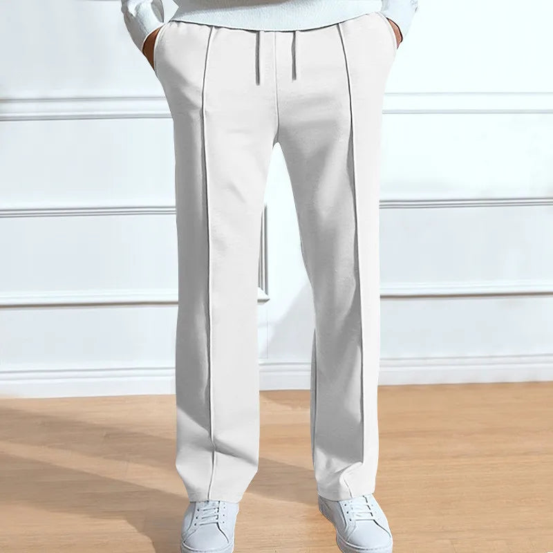 Pantalon homme droit à cordon de serrage