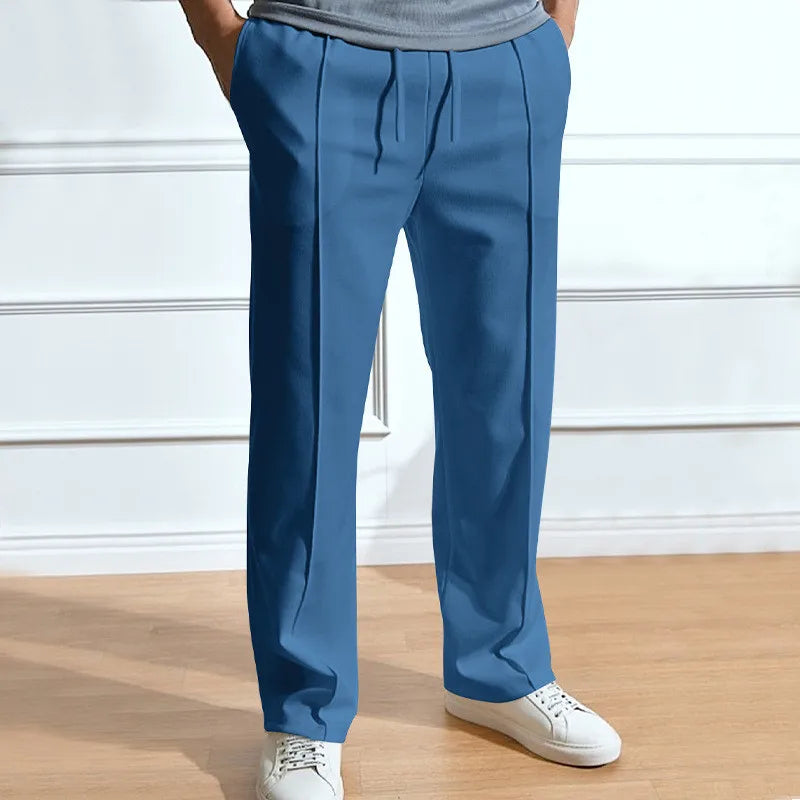 Pantalon homme droit à cordon de serrage