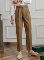 Pantalon homme droit à double plis